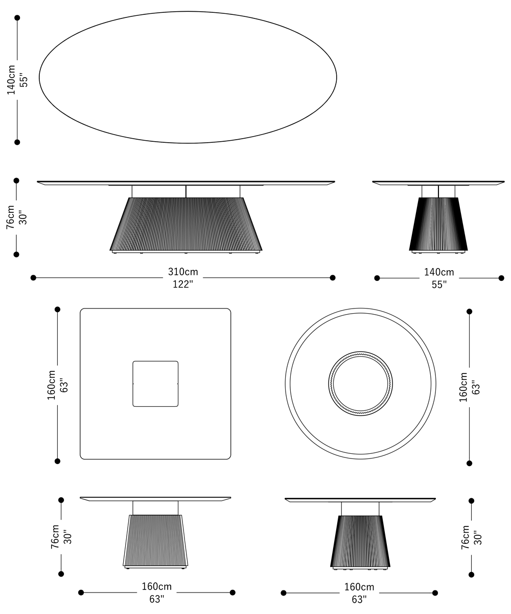 Image of the complete dimensions of the product
